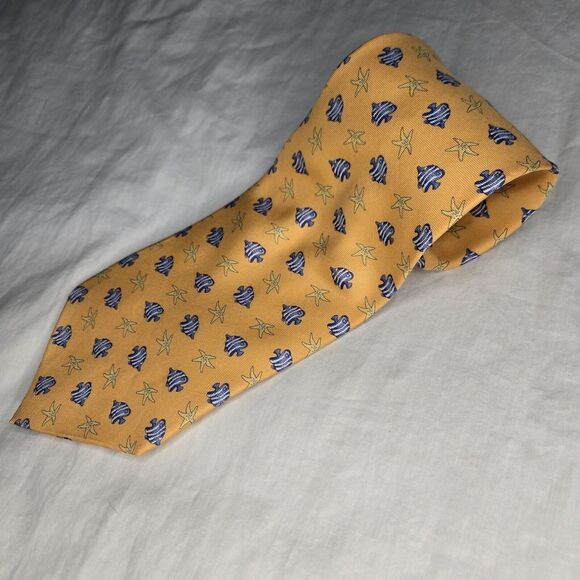 Last Tango Other - TANGO SILK NECKTIE‎ - Fish And Starfish  Pattern